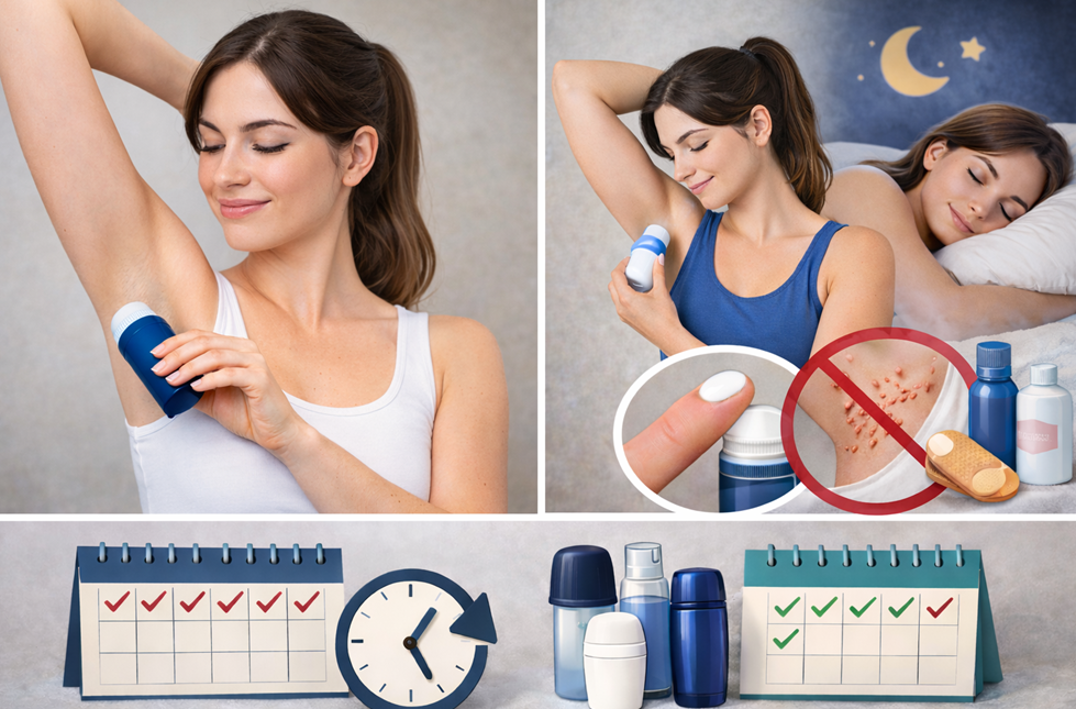 proizvodi protiv znojenja, pravilna upotreba